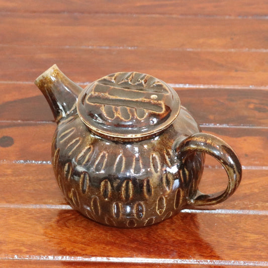 Hand Made 2 Cup Brown Teapot